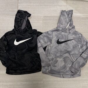 Nike Black and Gray Hoodies with Swoosh